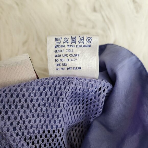 Vintage 90s Reebok Purple‎ Abstract Hooded Full Zip Track Long Jacket Size L - Picture 6 of 14